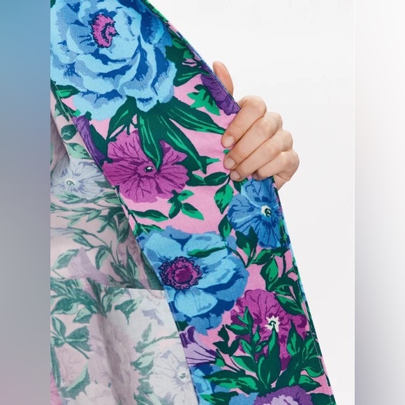 Weekend by Maxmara Women's Blue Calmi Printed Cotton Coat - Picture 16 of 16